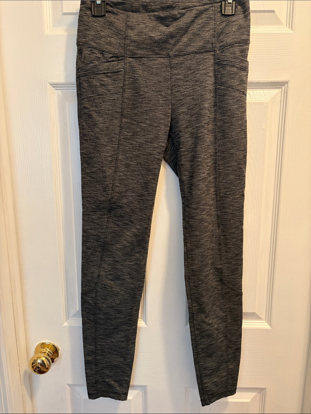 Athleta Girls Heather Charcoal Gray Performance Leggings